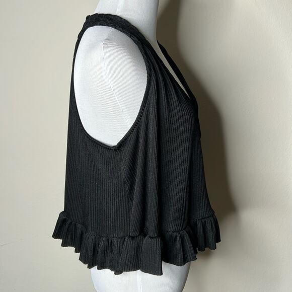Free People No Excuses Black Ribbed Tank - Picture 6 of 10